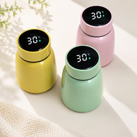 Botol Air Pintar Stainless Steel 300ml Termos Layar LED Digital Dinding Ganda Vakum Flask Terisolasi Mini Mug Kopi Air