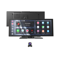 Navegador GPS Portátil para Auto 4G+32G/64G Android 15 con Carplay, Radio FM con Bluetooth Dual, Cámara de Reversa Compatible con AHD 1080P