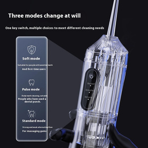 Hydropulseur électrique portable 300ml-400ml rechargeable, plusieurs modes pour l'hygiène buccale et le nettoyage dentaire - Product Image 1