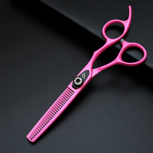 Ciseaux à cheveux Kawamoto roses en acier inoxydable 440C, ciseaux à effiler pour droitiers, outils de beauté pour femmes - Product Image 2