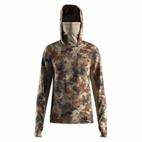 Masque facial camouflage avec capuche pour homme, idéal pour la chasse et la pêche, respirant, à séchage rapide, évacuant la transpiration, pour le terrain accidenté