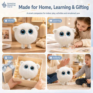 AI Seasons Elf, Peluche Blanco y Esponjoso con Grandes Ojos Azules, ChatGPT, Clonación de Voz en 69 Idiomas, Memoria a Largo Plazo, Compañero Emocional, 2.4G - Product Image 4