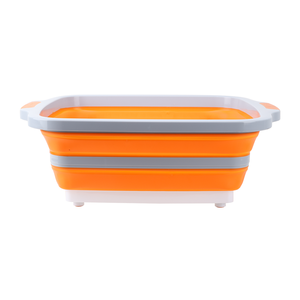 Cesta <span class=keywords><strong>de</strong></span> <span class=keywords><strong>Silicona</strong></span> 3 en 1 <span class=keywords><strong>de</strong></span> 8L, 16L y 30L, Plegable, para Cortar, Lavar y Preparar Alimentos, con Tapa, para Picnics y Campamentos al Aire Libre - Product Image 1