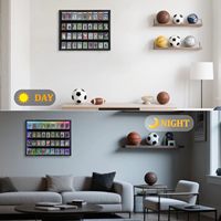 Vitrine murale en bois pour cartes de sport classées, 36 cartes, modèle 2026, pour souvenirs, cartes de baseball et cartes Pokémon