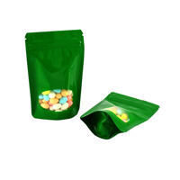 En stock emballage alimentaire avec doublure en feuille d'aluminium refermable zip-lock transparent fenêtre mat doypack sac