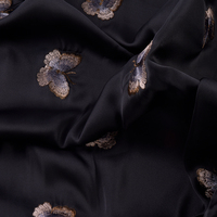 Tela de Tul Brillante con Lentejuelas de Hojas de Bronce de Lujo para Vestidos de Moda Otoño-Invierno y Diseños Personalizados para Escenario