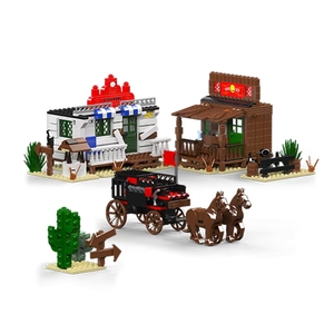 Mould King 24062 2025 Nuevo Juego de Bloques de Construcción del Banco del Salvaje Oeste, 693 Piezas, Regalo para Niños - Product Image 1