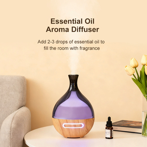 Humidificador ultrasónico con diseño de jarrón, 7 luces LED, difusor de aromaterapia con niebla fría y aceites esenciales <span class=keywords><strong>para</strong></span> el hogar y la oficina - Product Image 4