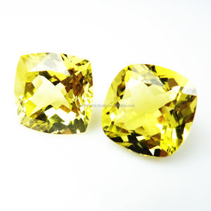 เลมอนควอตซ์ทรงเบาะควอตซ์สีเหลืองปรับเทียบได้แบบ5X3MM เลมอนควอตซ์เจียระไนแบบเหลี่ยมเพชรพลอย - Product Image 3