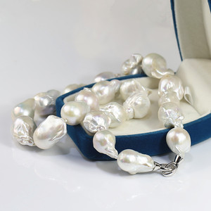 15*20 millimetri di <span class=keywords><strong>grandi</strong></span> dimensioni grande formato nucleato palla di fuoco nucleare forma barocca d'acqua dolce coltivate reale naturale d'acqua dolce <span class=keywords><strong>collana</strong></span> di <span class=keywords><strong>perle</strong></span> - Product Image 3