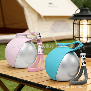 Accesorio para Mascotas, Botella de Agua Portátil para Perros, Acero Inoxidable 304, Tipo Gancho, Esférica, Recargable, Plegable, Dispensador de Agua - Product Image 5