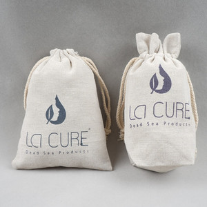 Sacs à cordon personnalisés avec votre propre logo de marque, fond carré, double cordon - Product Image 2