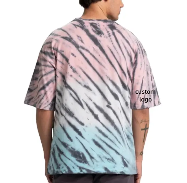 Custom Cotton Hip Hop Clothing Printing logo short tee polyester t shirt Thermal sublimation Unisex men Street wear T Shirt