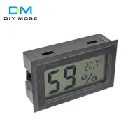 Mini Black Digital Lcd Display Thermometer Hygrometer Temperatuur Indoor Handig Temperatuursensor Vochtigheid Meter Instrument
