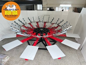 Vente directe usine – Meilleure vente : Presse d'impression sérigraphique manuelle grand format 12 couleurs 12 tables pour textiles - Product Image 1