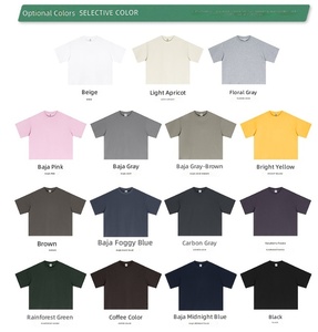 High Quality 240g Drop Shoulder Solid Tees Blank for Printing Bulk Wholesale Custom Men's <strong>T</strong>-<strong>shirts</strong> - Product Image 2