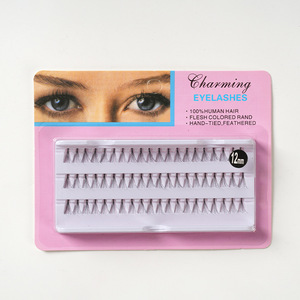 Venta al por mayor de pelo de garra de pollo plantar 3 líneas 5P pegamento seda visón pestañas individuales Volumen de pestañas extensiones de pestañas llamarada individual - Product Image 6