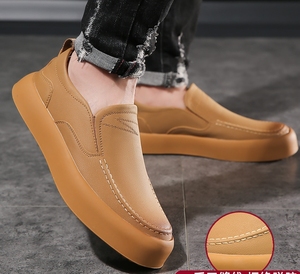 Scarpe da uomo in pelle <span class=keywords><strong>Casual</strong></span> da lavoro con testa rotonda facile da indossare in gomma morbida suola traspirante in polvere scarpe da sposa da ufficio - Product Image 5