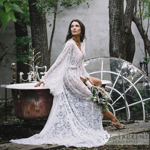 Vestidos blancos sexis de maternidad, <span class=keywords><strong>vestido</strong></span> elegante de encaje para sesión de fotos de embarazadas, accesorio de fotografía para mujeres embarazadas, gran oferta - Product Image 2