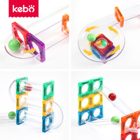 Juguete Magnético de Estilo Vitral para Niños, Pistas Magnéticas con Bolas Rodantes, Bloques de Construcción Educativos de 0 a 3 Meses