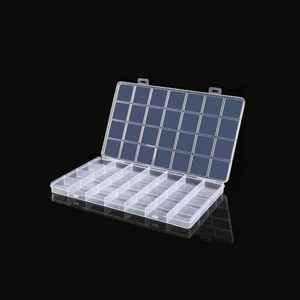 Transparent Plastic Storage Box 28 Compartment Rectangular For Rhinestones Beads Buttons Wax Granules Organizing - Product Image 3