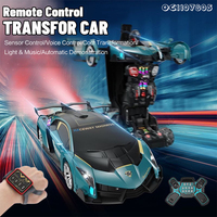 El más nuevo Control remoto 2,4g Deformación Rc Stunt Robot Vehicle Car Toy para niños