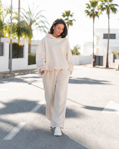 For Casual Oversized Hoodie <b>Jogger</b> Pants Set <b>Women</b> Minimalist Two Piece Tracksuit Streetwear Loungewear Breathable Bulk Ready - Product Image 5