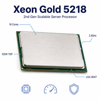 Processeur de serveur Gold 5218, 16 cœurs, 2,3 GHz, 3,9 GHz Turbo, 22 Mo, 125 W TDP, LGA3647, pour centre de données