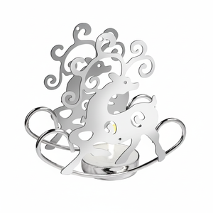 Reindeer Tea-Light Holder with LED Light Source for Home Christmas Decor Solar DC or <b>Battery</b> Power Supply - Product Image 2