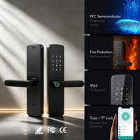 Serrure de porte intelligente KEYPLUS T25 Tuya WiFi/BLE avec empreinte digitale, mot de passe et carte IC