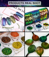 Poudre de paillettes caméléon cosmétique en gros 1/128 paillettes fines de changement de couleur décoration corps visage ongles