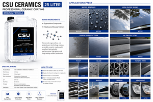 Revestimiento Cerámico Profesional CSU CERAMICS Fórmula Original 25 Litros |   Tecnología de Organosilanos y Polisiloxanos |   Ultra Hidrofóbico - Product Image 4