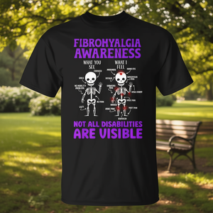 T-shirt per la sensibilizzazione sulla fibromialgia, unisex, per adulti, girocollo, stampata serigrafica, Fibro Warrior Apparel - Product Image 2