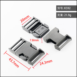 Metal Side Release Buckle 20mm Zinc Alloy Durable Wear Resistant For Bags Backpack Schoolbag <b>Webbing</b> Hardware Accessory - Product Image 5