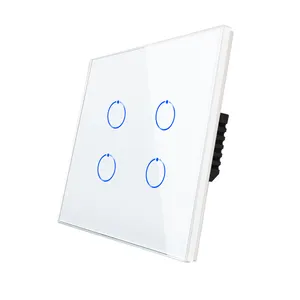 Factory direct sales Tuya App 4 Gang OEM Smart Life Switch Wifi Wall Panel Touch Switches new design wall switch