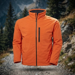 Veste coupe-vent pour homme Skyler, avec logo personnalisé, imperméable, matelassée, fermeture éclair, doublure en polaire, idéale pour l'automne - Product Image 3
