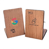 Premium RFID NFC Wooden/Bamboo Business Card Mini Tag Laser Engraving Waterproof 13.56MHz Payment Card for Hotels Offices
