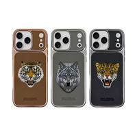 Nouvelle Coque Magnétique Antichoc Tendance Savane avec Broderie Animale Motif Mode pour iPhone 17 Pro Max 17 Pro