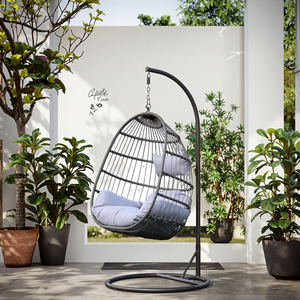 Hanging Birds Nest Basket <b>Swing</b> Chair <b>Top</b> Selling Modern Style Home Dining Kitchen Garden Metal PE Fabric - Product Image 6