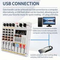 Console de mixage audio numérique miniature TNH PAC4 professionnelle à 4 canaux USB pour les spectacles de groupe, cartes son et mélangeurs Soundcraft