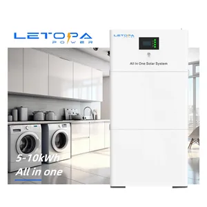 LETOPA 5kWh 10kWh Stackable 48V 100Ah 200Ah All In One Energy Storage System 51.2V Lithium Battery and Inverter