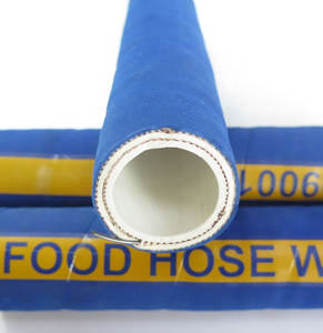 Vente directe d'usine, tuyau en caoutchouc de qualité alimentaire bleu et blanc, diamètre 30 mm, longueur 15 m/20 m, service de découpe pour le lait et la bière - Product Image 2