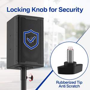 Soporte Adaptador Universal de Metal para Altavoces de 35 mm, para Sistemas de Audio Profesional/<span class=keywords><strong>DJ</strong></span>/PA, Paquete de 2 - Product Image 5