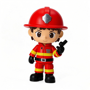 Venta al por mayor por encargo 5 pulgadas 3D impresión Pvc resina figuritas plástico resina Pvc acción <span class=keywords><strong>bombero</strong></span> figura - Product Image 3