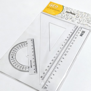 Juego de 3 Reglas Transparentes de Plástico, Artículos Escolares para Estudiantes, Material de Oficina, Personalización con Logotipo, Venta al Por Mayor - Product Image 3
