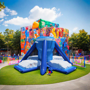Juego Inflable Gigante de Grado Comercial con Paredes de Escalada y Colchoneta de Aire para Parques <span class=keywords><strong>Infantiles</strong></span> U-Rides SP-284 con Certificación CE - Product Image 2