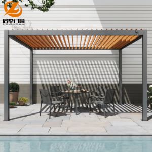 Pérgola de Aluminio con Cobertizo para Auto, Doble Uso, Protección Solar y Cubierta para Estacionamiento, Impermeable, para Casa o Villa - Product Image 5