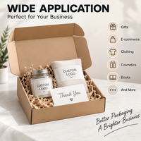 Boîtes d'expédition en carton ondulé recyclables avec logo rose pour emballages cadeaux, chaussures, vêtements, colis postaux pour petites entreprises