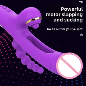 3 in 1 Leistungs starke Vibrador Adult Toys 7-Frequenz-Tickling-G-Punkt-Klitoris stimulieren Dildo <span class=keywords><strong>vibrator</strong></span> Vibrations massage geräte Mädchen - Product Image 4
