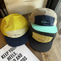 Casquette de course personnalisée Wins Flying à visière incurvée en nylon à séchage rapide, perforée au laser, pour le camping et les équipes sportives